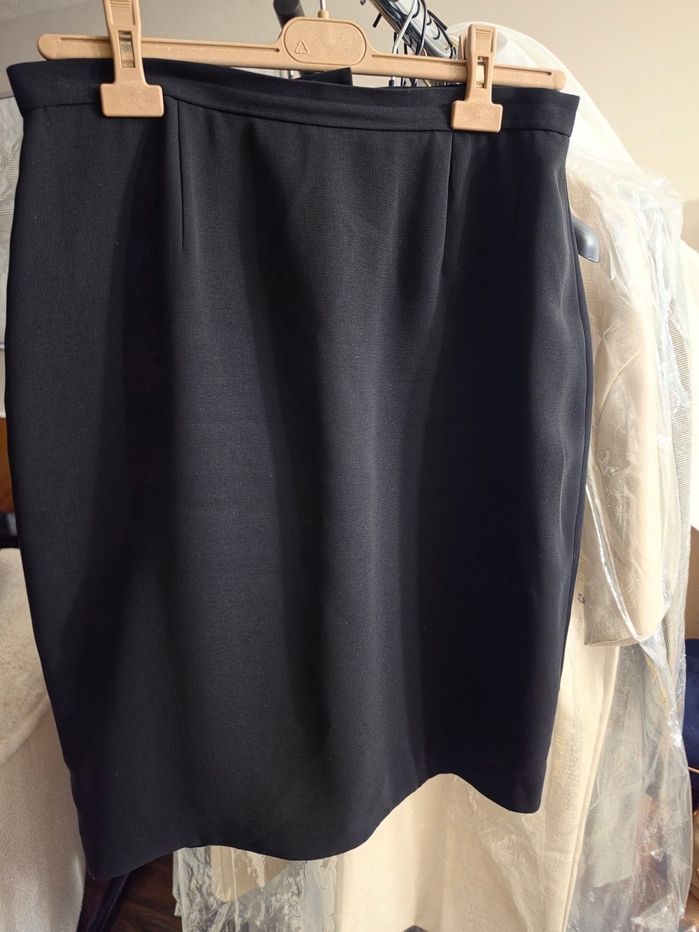 Classic Black Pencil Skirt - Women's Professional Skirt Size 14